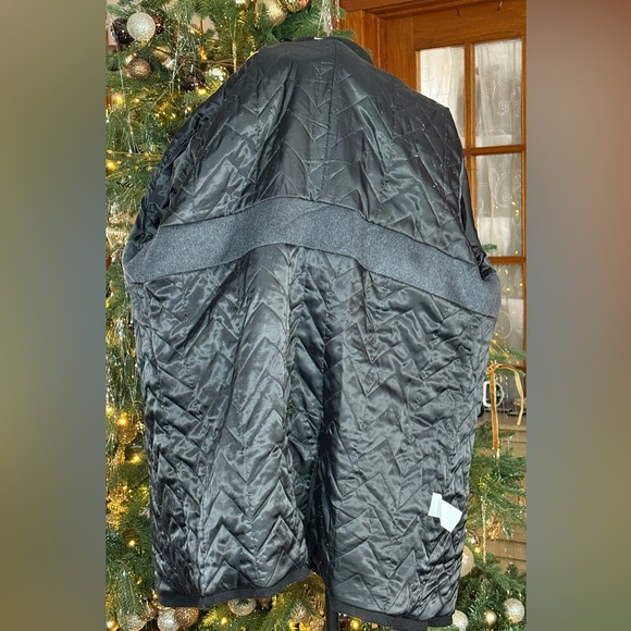 Nordstrom ‘Hudson ‘ Bib Insert Wool Car Coat in Black - Picture 8 of 9